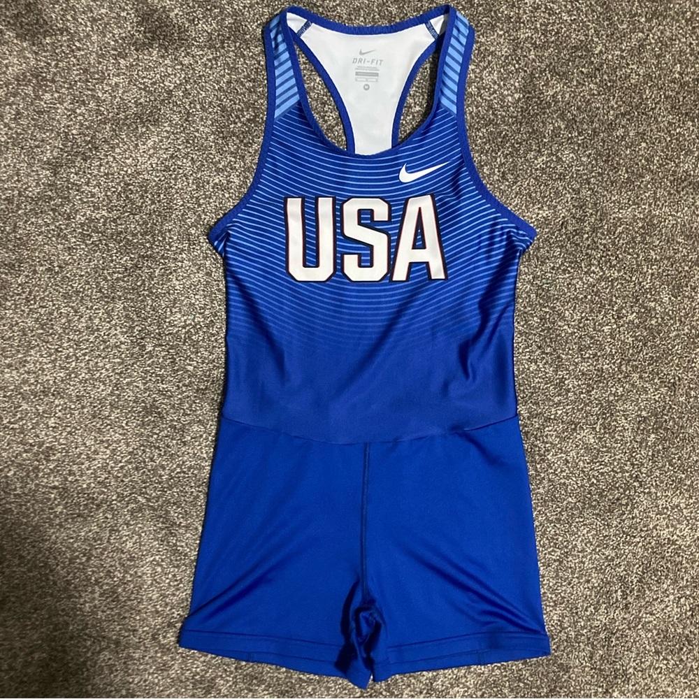 Nike Dri-Fit Athletic Romper Cycling One Piece Training Outfit